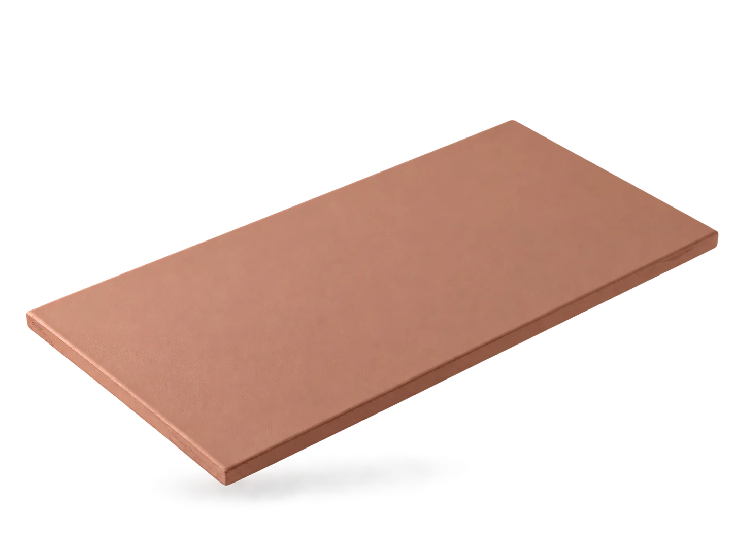 Pieza rectangular del piso cerámico COBOPAX en tono terracota